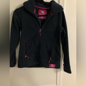 NWOT- Navy blue zip up fleece sweater